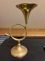 Messing Kandelaar Hoorn Design, Overige kleuren, Brons of Koper, Ophalen of Verzenden, Zo goed als nieuw