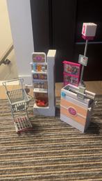Barbie Winkel met winkelwagen en kassa, Ophalen of Verzenden, Zo goed als nieuw, Meisje