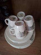 Beige servies 4 personen zebra, Ophalen of Verzenden, Gebruikt, Porselein, Overige stijlen
