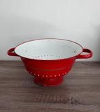 Emaille vergiet rood met gouden bies, Antiek en Kunst, Antiek | Emaille, Ophalen of Verzenden