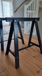 Zwarte Ikea schragen voor bureau, Ophalen, Zo goed als nieuw