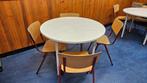 Ronde tafels (5) met stoelen (13)!, Huis en Inrichting, Ophalen, Gebruikt, 100 tot 150 cm, Rond
