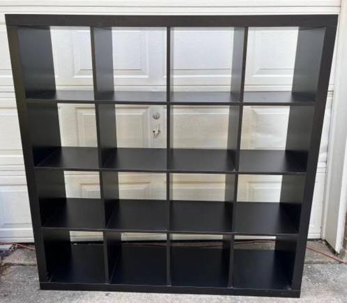 Kallax 16 vaks open kast vakkenkast 4x4 zwart Ikea, Huis en Inrichting, Kasten | Ladekasten, Zo goed als nieuw, 100 tot 150 cm