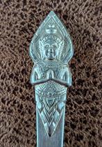 Zilveren theelepel met Boeddha uit Thailand, Ophalen of Verzenden