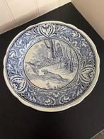 by BOCH Delfts blauw sierbord met jager en hondje, Antiek en Kunst, Antiek | Wandborden en Tegels, Ophalen of Verzenden