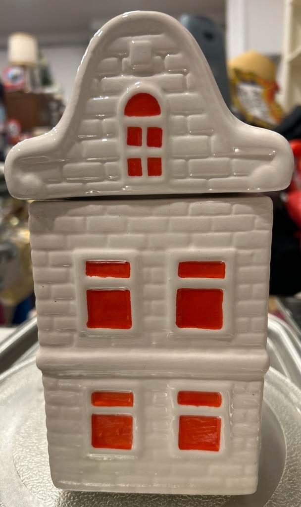 Leuke koekjestrommel postcodeloterij, Huis en Inrichting, Keuken | Potten en Pannen, Zo goed als nieuw, Pot, Bus of Blik, Overige materialen