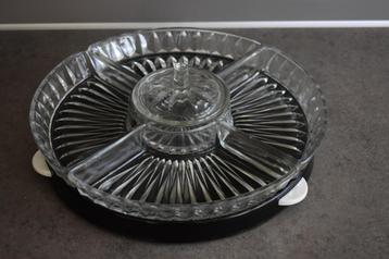 Draaiplateau met serveerschalen snackrondel Lazy Susan beschikbaar voor biedingen
