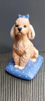 Vintage Poodle Figurine, Porcelain, Franklin Mint 87 poedel, Ophalen of Verzenden, Zo goed als nieuw, Dier