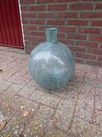 SIERFLES  Gemarmeleerd  GLAS  Rond/Bol 45 cm hoog, Gebruikt, Blauw, Ophalen of Verzenden, Glas