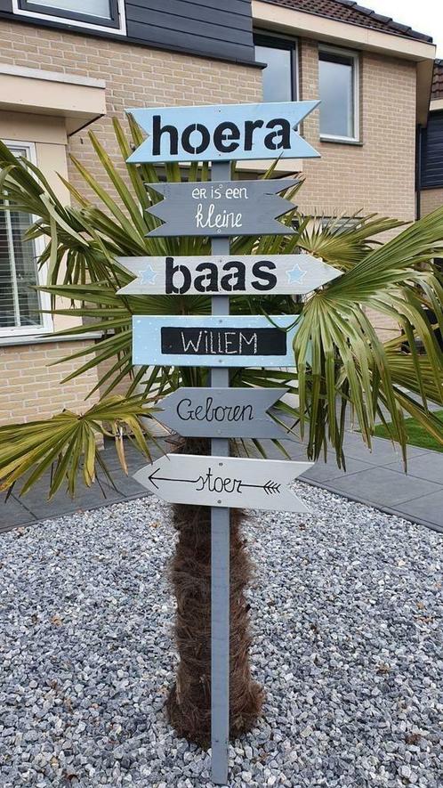 Geboortebord Jongen | Te Huur, Kinderen en Baby's, Kraamcadeaus en Geboorteborden, Zo goed als nieuw, Ophalen