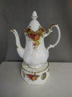 Royal Albert Old Country Roses Grote koffiepot + theelicht, Ophalen of Verzenden, Zo goed als nieuw, Porselein, Overige typen