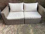 Tweezits loungebank Le Sud Pescara met 2 sets kussenhoezen, Tuin en Terras, Tuinbanken, Ophalen, Zo goed als nieuw, Wicker