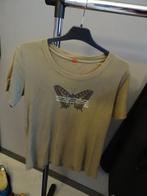T-shirt met vlinder, groen/bruin, S. Oliver, maat 44, Bruin, Maat 42/44 (L), Ophalen of Verzenden, Korte mouw