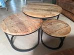 Salontafel 3 delig, Huis en Inrichting, Tafels | Salontafels, Ophalen, 100 tot 150 cm, Rond, 50 tot 100 cm