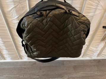 Grote 60x50 legergroene H&M Studio tas met leren beschikbaar voor biedingen