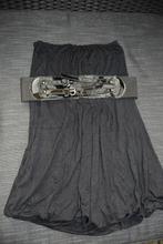 nieuw zwart strapless topje met een riem maat XS, Zwart, Nieuw, Ophalen of Verzenden, Zonder mouw