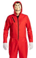 La Casa De Papel overall met masker, Carnaval, Verzenden, Nieuw, Overige maten