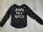 Vingino by Danie trui sweater zwart met glitter maat 6 / 116, Gebruikt, Meisje, Trui of Vest, Ophalen of Verzenden