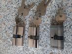 nieuw Cilinder slot 30/30 Dubbelzijdig + 3 sleutels, Verzenden, Nieuw, Koper of Messing, Slot