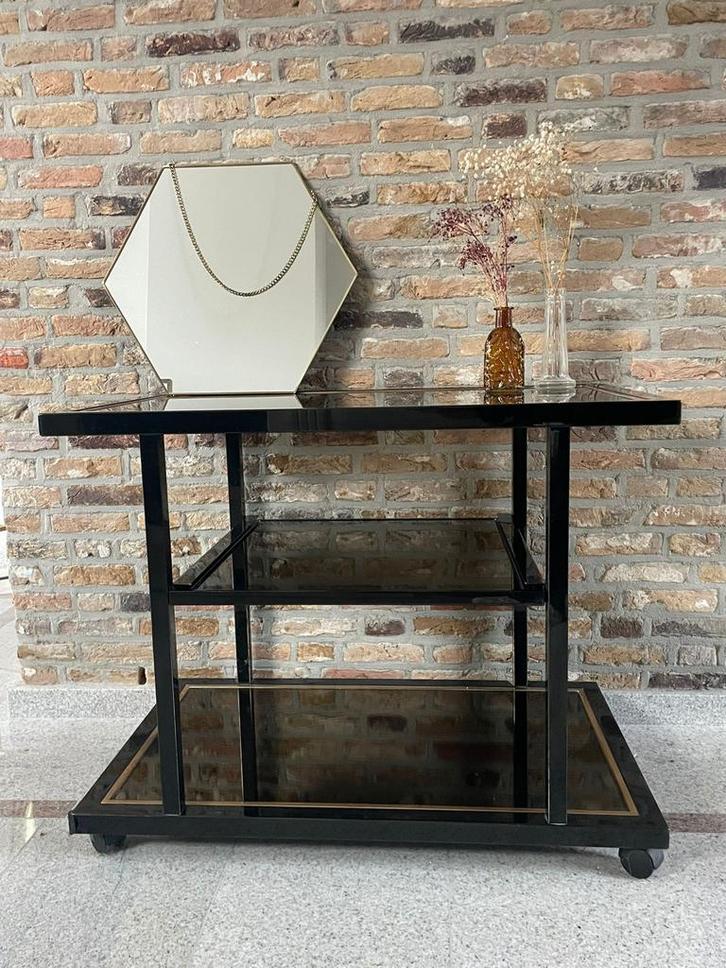 Vintage Bar Trolley / Drankkabinet sidetabel, Huis en Inrichting, Barren, Gebruikt, Ophalen