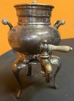 Vintage Amerikaanse theeketel met spiritusbrander, Antiek en Kunst, Antiek | Tin, Ophalen of Verzenden