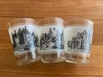 3 vintage glazen : Wassenaar ( met opdruk kastelen), Ophalen of Verzenden, Gebruikt, Overige typen