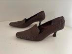Yoyoli. 251) Rebeca Sanver 38,5 bruin slangleer pumps, Schoenen met lage hakken, Bruin, Reveca  Sanver, Ophalen of Verzenden