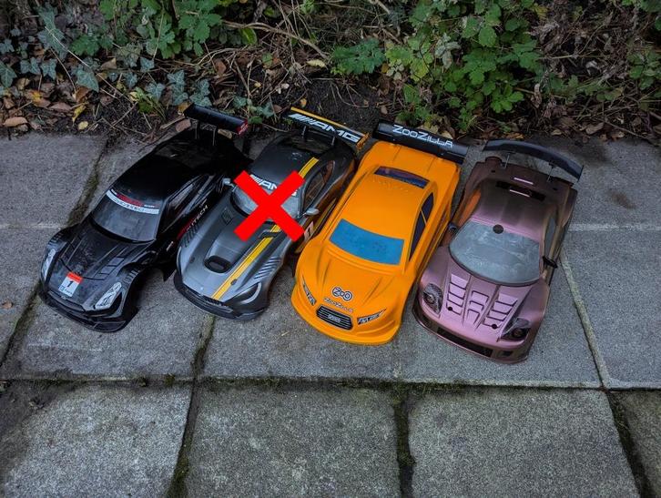 Onroad 1/10 kappen NIEUW  3x 190mm breed (Tamiya, ZooRacing), Hobby en Vrije tijd, Modelbouw | Radiografisch | Auto's, Zo goed als nieuw