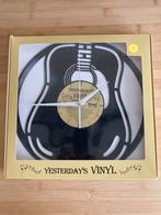 Klok guitaar yesterday’s vinyl nieuw, Huis en Inrichting, Ophalen of Verzenden, Nieuw, Analoog, Wandklok