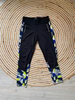 Zwarte lange 7/8 sportlegging meerkleurig mesh mt S/M 36/38, Zwart, Ophalen of Verzenden, Hardlopen of Fietsen, Maat 36 (S)