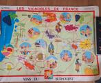 Vintage les vignobles de france wijn poster '60, Verzamelen, Ophalen of Verzenden