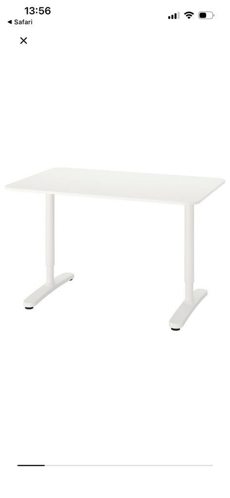 Bekant bureau (IKEA) 120x80cm, Huis en Inrichting, Bureaus, Gebruikt, Bureau, In hoogte verstelbaar, Ophalen