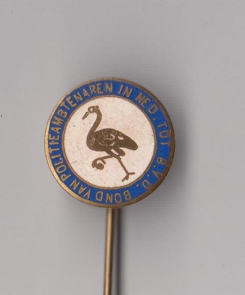 Den Haag Ooievaar Bond van Politie Ambt. BVD, Verzamelen, Speldjes, Pins en Buttons, Gebruikt, Speldje of Pin, Overige onderwerpen