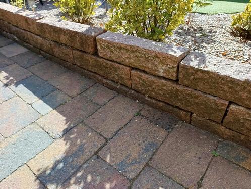 Granieten stapelblokken natuursteen, Tuin en Terras, Bielzen en Borders, Gebruikt, Blok, Natuursteen, Minder dan 25 cm, Minder dan 100 cm