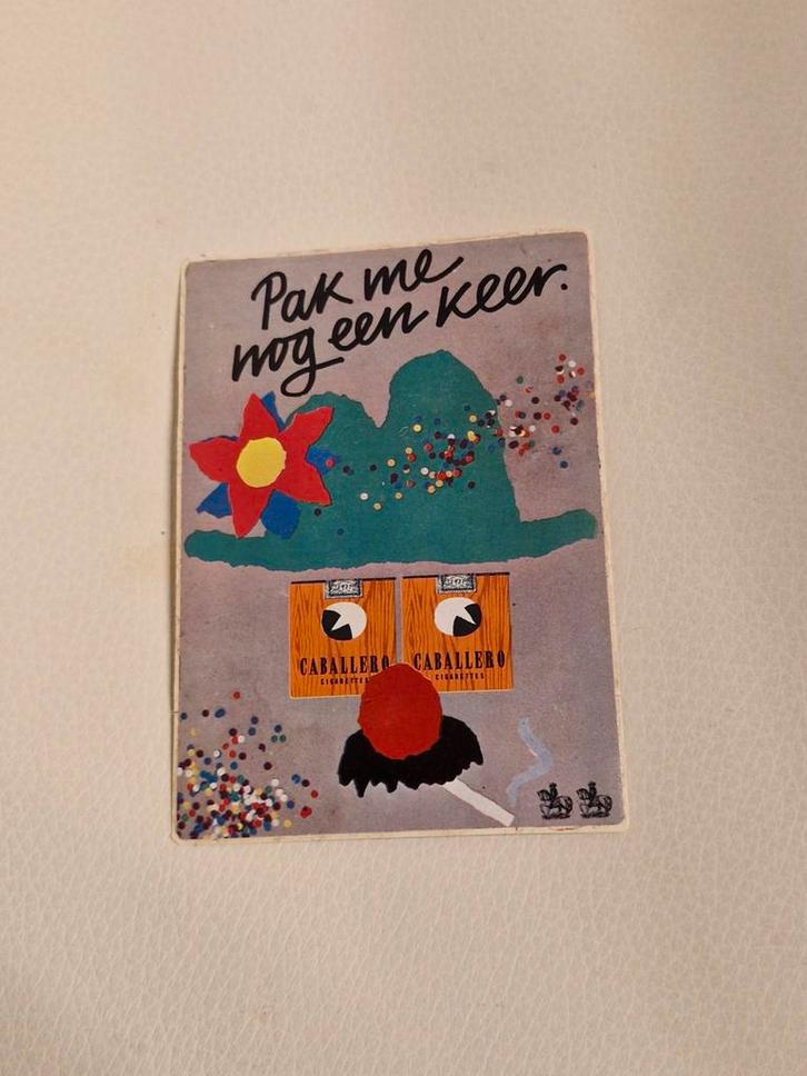 4528 Vintage Caballero Reclame Sticker "Pak me nog een keer", Verzamelen, Stickers, Gebruikt, Ophalen of Verzenden