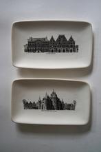 2x vintage schaal aardewerk Amsterdam grachtenservies boch, Huis en Inrichting, Keuken | Servies, Gebruikt, Ophalen of Verzenden