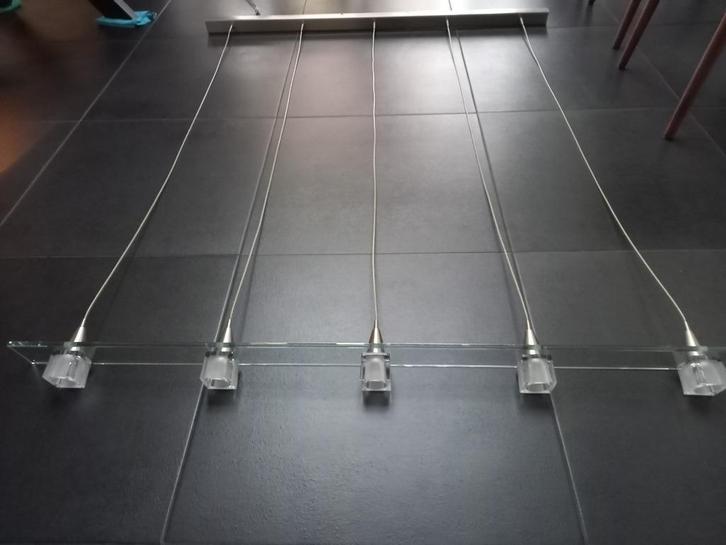 Zeer mooie hanglamp, Huis en Inrichting, Lampen | Hanglampen, Gebruikt, 75 cm of meer, Glas, Ophalen