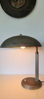Oude originele Bauhaus-stijl brutalist bureaulamp, Gebruikt, Bauhaus, Ophalen of Verzenden, Metaal