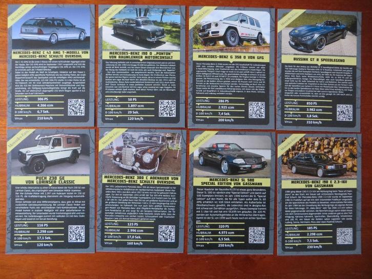 17 informatiekaarten Mercedes-Benz, Boeken, Auto's | Folders en Tijdschriften, Nieuw, Mercedes, Ophalen of Verzenden