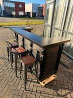 Zwarte bar 200 cm huisbar thuisbar kroeg café mancave, Ophalen of Verzenden, Zo goed als nieuw