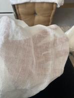 2 nieuwe linnen gordijnen wit semi licht doorlatend, Nieuw, Ophalen of Verzenden, Wit, 200 cm of meer