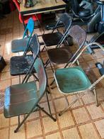 6 industriële/ vintage klapstoelen, Ophalen