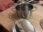 Kookpan en koekenpan voor gas - Diverse merken, Ophalen, Gebruikt, Rvs, Koekenpan of Braadpan