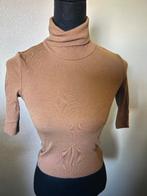 Bruin rib shirtje met col mt S z.g.a.n., Bruin, Zara, Ophalen of Verzenden, Zo goed als nieuw