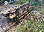 Gebruikte Houten balken en planken, Doe-het-zelf en Verbouw, Ophalen, Gebruikt, 25 tot 50 mm, 300 cm of meer
