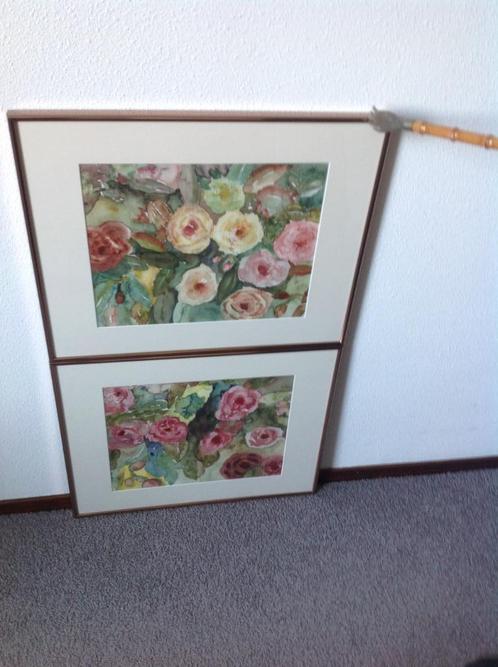 2 bij elkaar passende schilderijen, Antiek en Kunst, Kunst | Schilderijen | Klassiek, Ophalen
