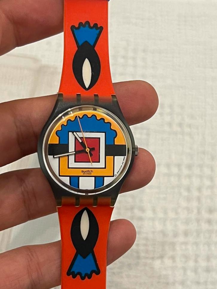Swatch "Paella" 1993 - GN129, Sieraden, Tassen en Uiterlijk, Sporthorloges, Zo goed als nieuw, Android, Ophalen of Verzenden