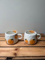 Theemokken met Sinaasappels 6 stuks, Keramiek, Nieuw, Ophalen of Verzenden, Overige stijlen