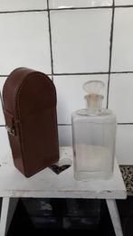 HOUBIGANT LOTION 15 FLES+ LEDEREN HOUDER, Antiek en Kunst, Ophalen of Verzenden