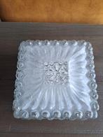Fraaie vintage glazen plafondlamp | Plafonnière uit glas, Ophalen of Verzenden, Gebruikt, Glas, Vintage